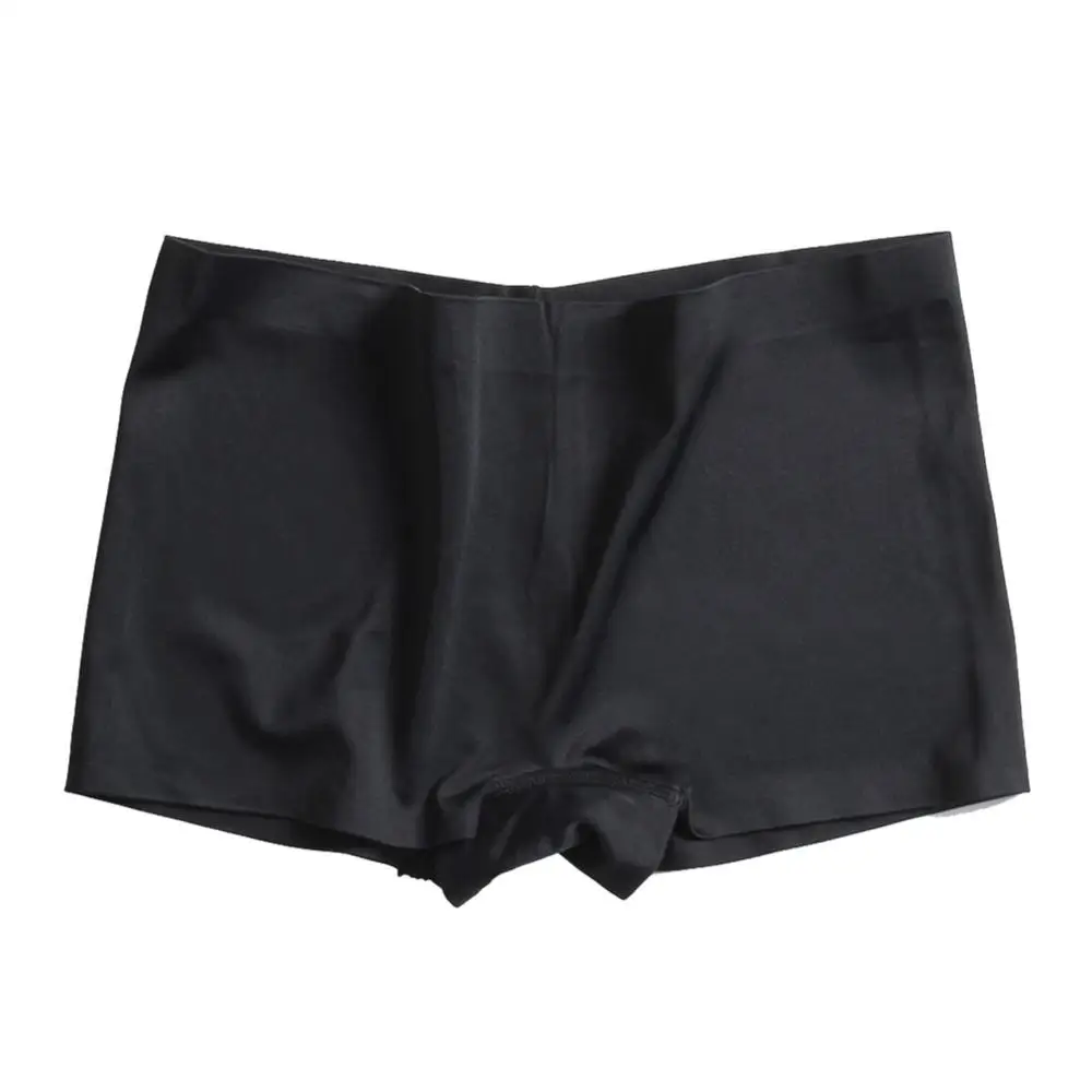 

Fitness Summer Shorts Women Ice silk seamless solid ladies one-piece sexy high waist fashion Black White Safe Underwear cotton