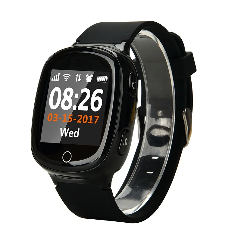 New D100 3G Smart Activity Tracker Heart Rate Monitor GPS LBS WIFI Positioning Two Way Radio Voice Monitor For Old People Elder