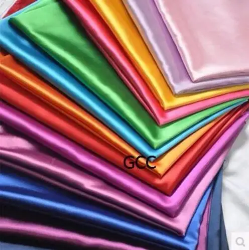 5"(1,5 м) ширина качество шелк атласная ткань Свадебный Атлас цвета