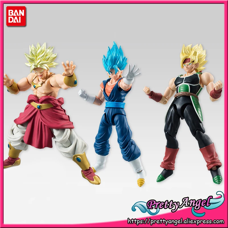 PrettyAngel-Подлинная фигурка Bandai Tamashii Nation SHODO Vol.5 Dragon Ball Z Vegetto& Bardock& Broly(9 см в высоту