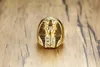 Hiphop Rock-anillo de oro ostentoso para hombre, sortija de acero inoxidable de 316L, Faraón egipcio antiguo, Tutankamón, joyería ► Foto 3/6