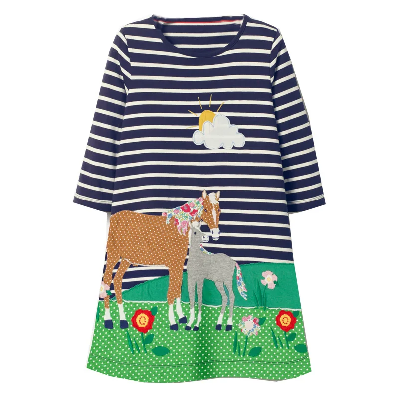 Baby Girls Dress Long Sleeve Animal Appliques Princess Dress Unicorn Tunic Jersey Kids Clothes Christmas Children Dresses Girl Baby Girls Dress Long Sleeve Animal Appliques Princess Dress Unicorn Tunic Jersey Kids Clothes Christmas Children Dresses Girl