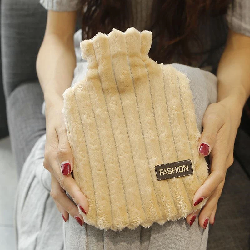Портативная сумка для горячей воды из ПВХ, креативная Корейская Мягкая мультяшная зимняя прочная Студенческая теплая плюшевая бутылка, Взрывозащищенная грелка для рук