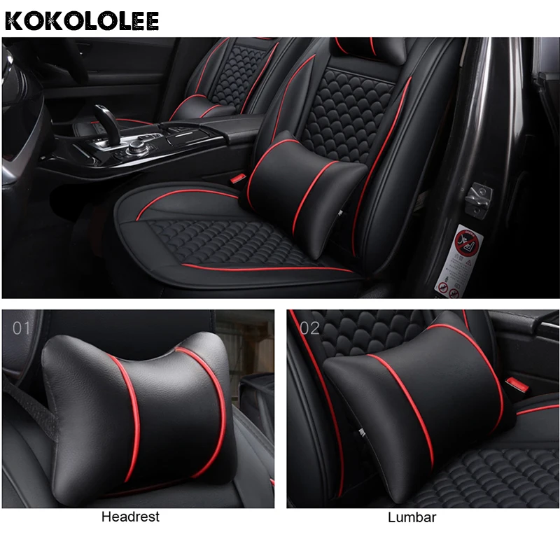 [Kokoleee] Кожаные чехлы для автомобильных сидений changan cs35 skoda octavia 1 2 vesta lada rx 2/3 passat b5.5