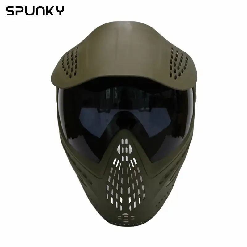 Tactical Airsoft Paintball Mask Anti Fog DYE I4 Thermal Lenses with Visor & Double Strapsdye i4