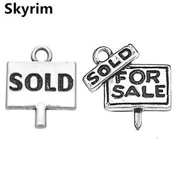 

Skyrim 20Pcs SOLD FOR SALE Message Charms Billboard Label Pendant Jewelry Accessories Alphabet Letters Charm For DIY Necklaces