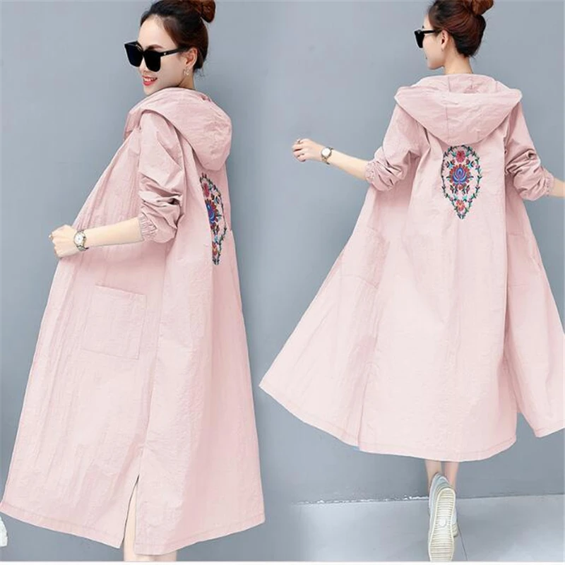 

Loose Jacket Plus Size Summer Women Sun UV Protection Jacket Clothing Female 2019 Hooded Jacket Beach Tops Feminino g340