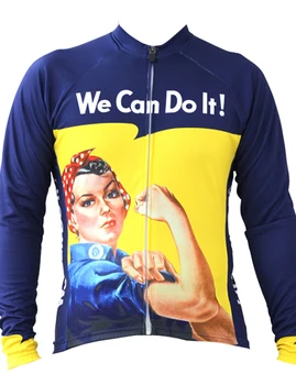 

Alien SportsWear We Can Do It Mens Autumn Cycling Clothes Polyester Long Sleeve Full Zipper Bicycle Jersey Size 2XS-6XL