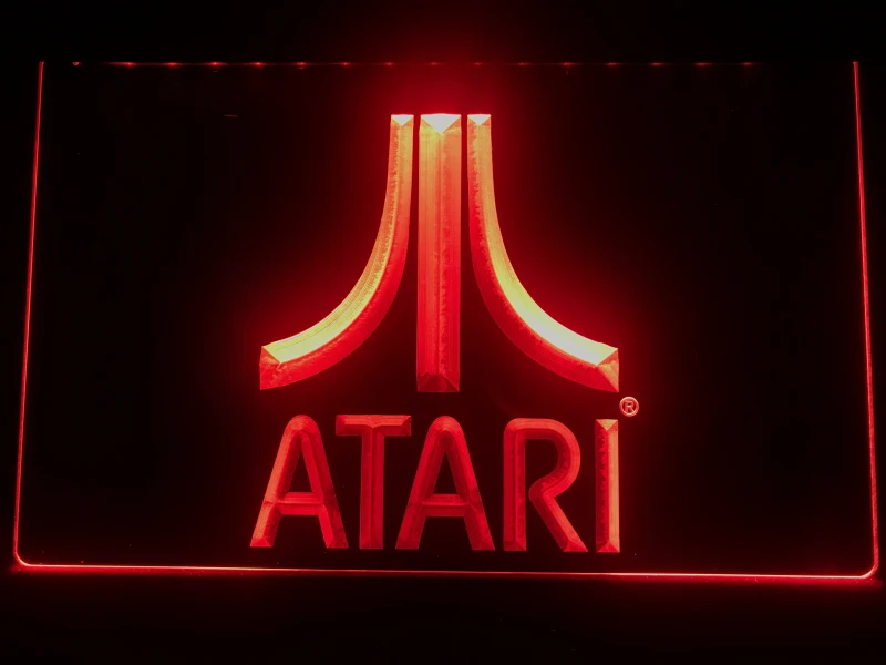 E022 Atari игра ПК логотип подарок дисплей светодиодный неоновый светильник знак