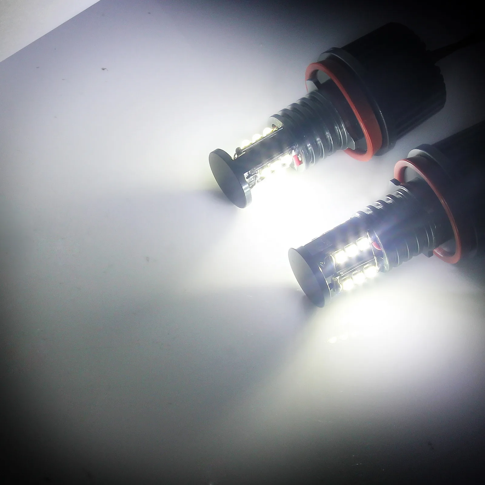 ANGRONG 2 шт. для BMW LED Ангельские Глазки H8 60 Вт Halo Light Canbus E60 E61 E90 E91 E63 E64 LCI E89|Аксессуары