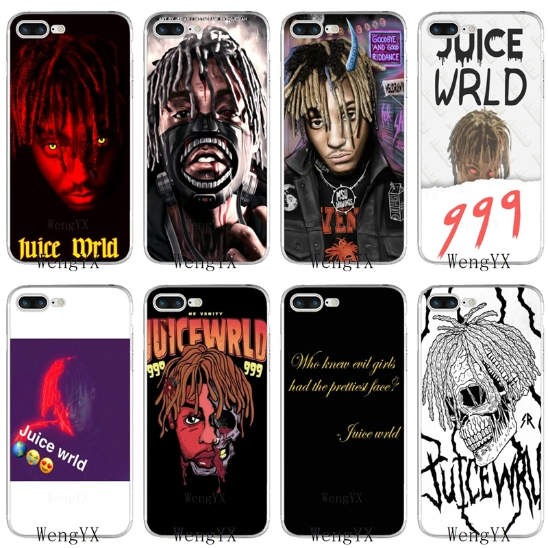 Juice WRLD Hip Hop slim silicone TPU Soft phone case For iPhone X 8