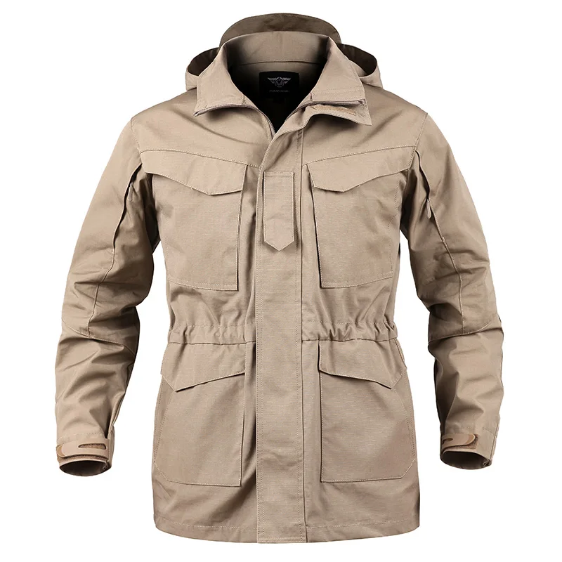 Refire gear US Army камуфляжная военная куртка мужская водонепроницаемая тактическая Полевая куртка с капюшоном осень много карманов ветровка пальто - Цвет: Brown