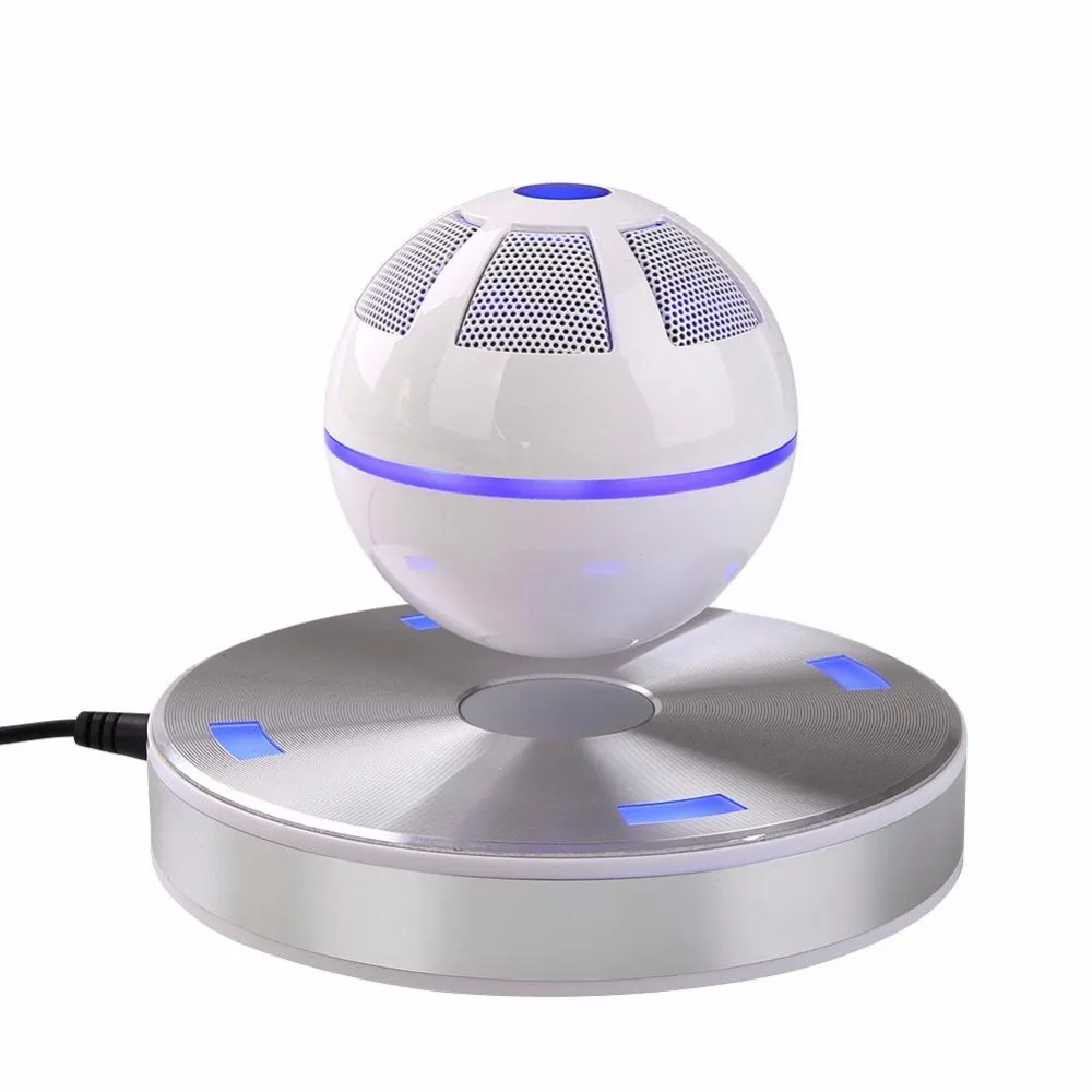 

Portable Magnetic Levitating Floating Rotating Speaker Maglev Stereo Wireless Bluetooth 4.1 Speaker White