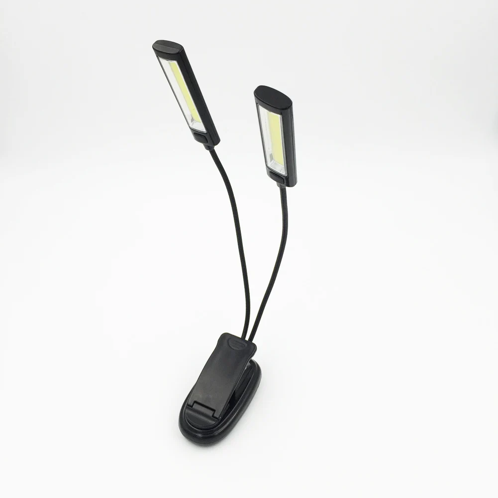 Adjustable Led Lamp Book Reading Light 2 Modes Independent Double Lamp