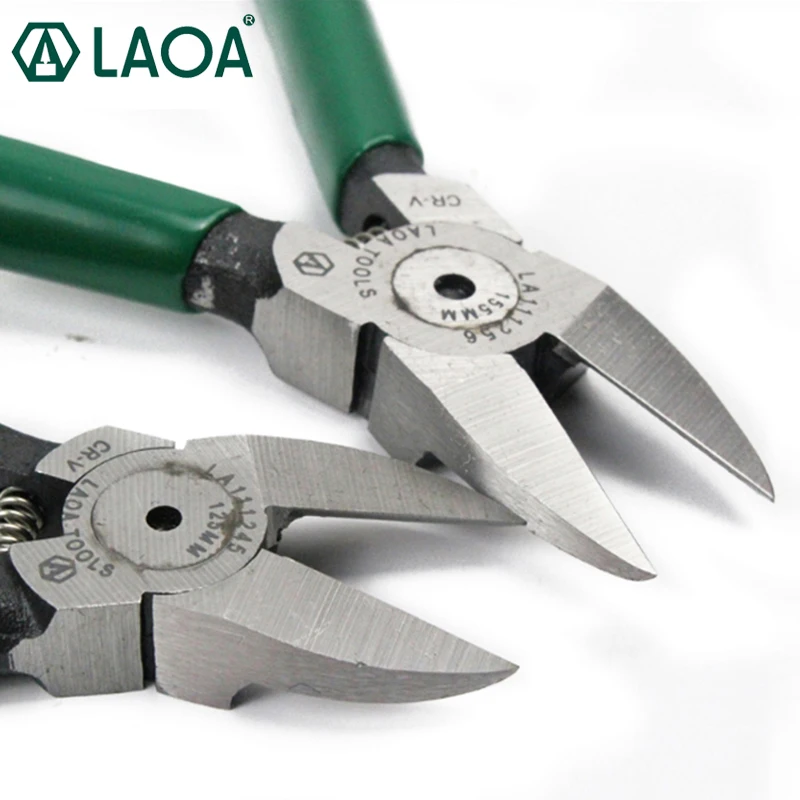 

LAOA 5"/6" Plastic Nippers High Quality CR-V Diagonal Pliers Electrical Wire Cutting Side Snips Flush Plier