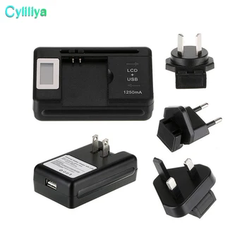 

Intelligent LCD Indicator battery Charger For samsung GALAXY S4 I9500 S3 I9300 NOTE 3 S5 with usb output charge US EU UK AU plug