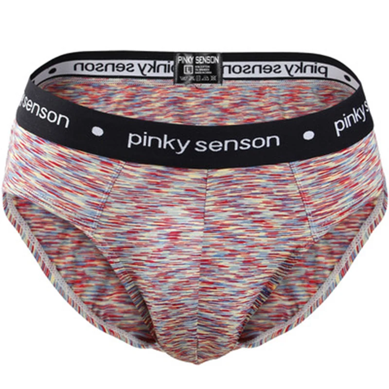 

DEWVKV Men's Briefs Male Panties Cotton Breathable Solid Gray Pink Red Underpants Comfortable Shorts Soft New Arrival 2019 ZC