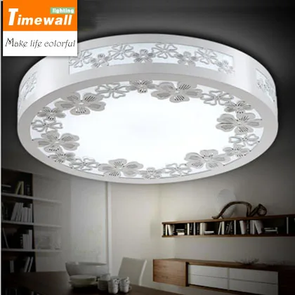 

2016 Real Abajur Km New Style!wooden Led Ceiling Light D350 24w Ac85~265v Bedroom Lamp Indoor Brief Dining Room,free Shipping