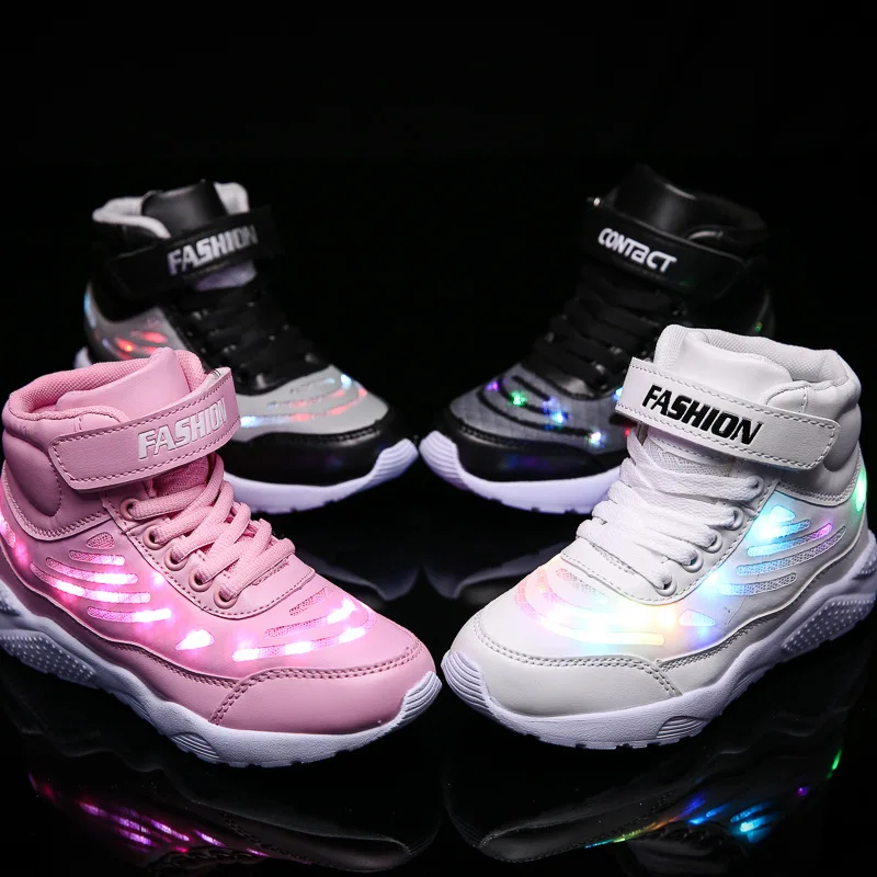 

Children's Light Shoes Boys and Girls Led Charging Light Shoes Kid Baby USB Colorful Lights Shoes