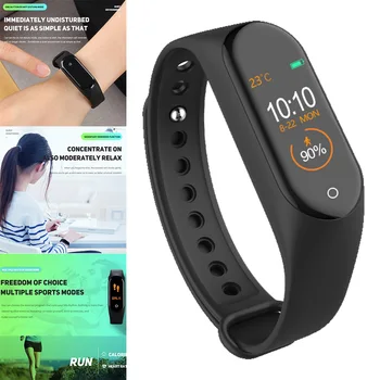 

Men Women Smart Bracelet Blood Pressure Heart Rate Sports Sleep Monitoring Watch DJA99