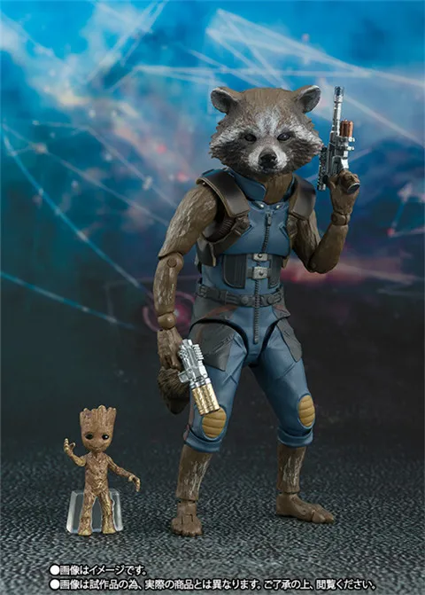 

Marvel Guardians of the Galaxy Satr Lord Rocket Raccoon SHF Figuarts Toy Collection Model Brinquedos Figurals Gift