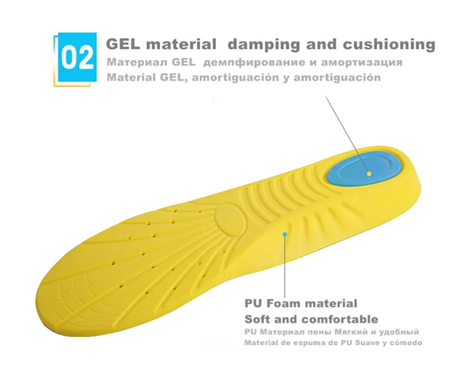Силиконовые стельки Уход за ногами ортопедические стельки обуви колодки подошвенный Fasciitis пятки бег спортивные для пеший туризм кемпинг