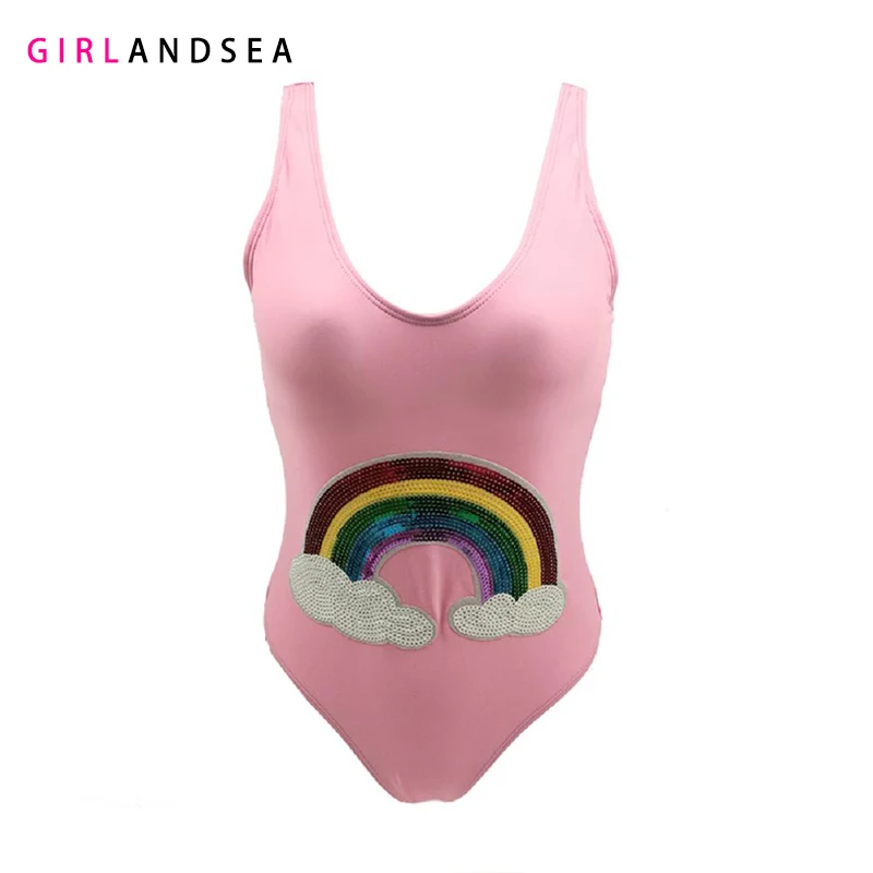 

GIRLANDSEA New 2019 One-pieces Swimsuit Solid Swimsuit