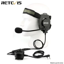 Retevis eh060k z tático bowman elite ii headset militar para kenwood tyt retevis h777 baofeng uv5r 888s walkie talkie