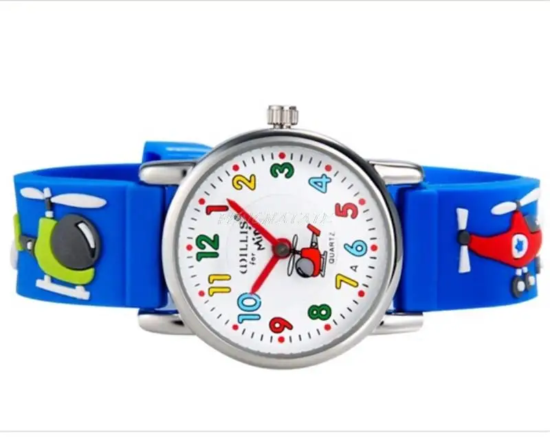 Детские WILLIS Элитный бренд часы кварцевые часы аналог 3D Elicopter резиновые часы детский спортивный Водонепроницаемый часы PENGNATATE