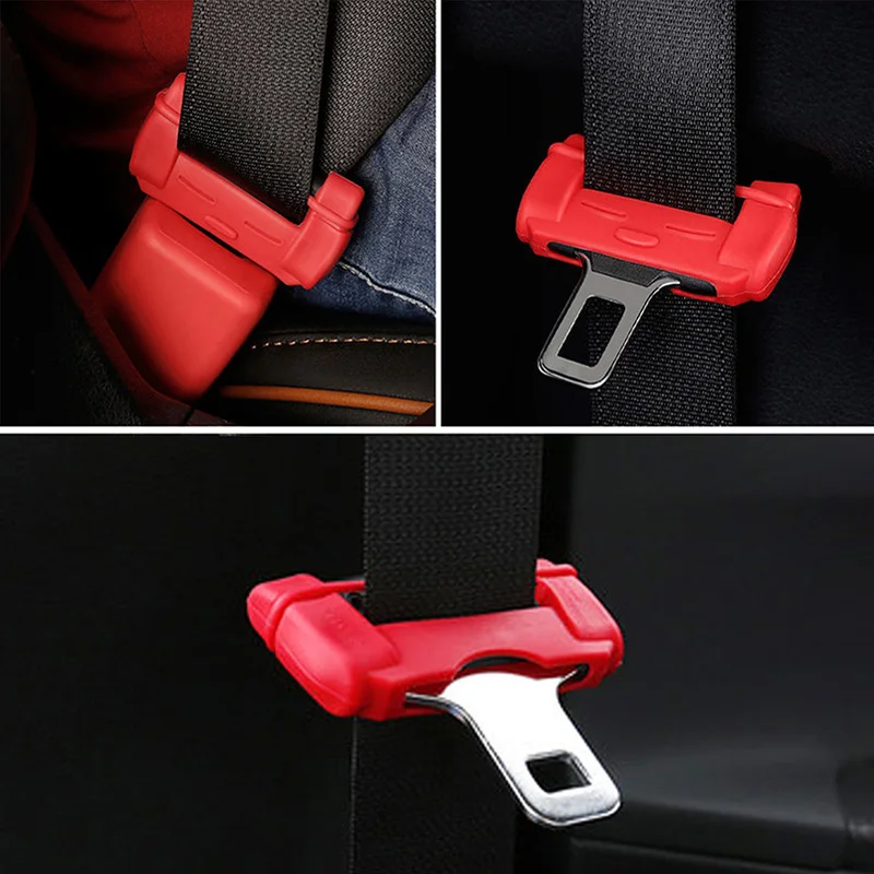 Car Safety Belt Buckle Covers Silicon Seat Accessories for BMW 335is Scooter Gran 760Li 320d 135i E60 E36 F30 F30