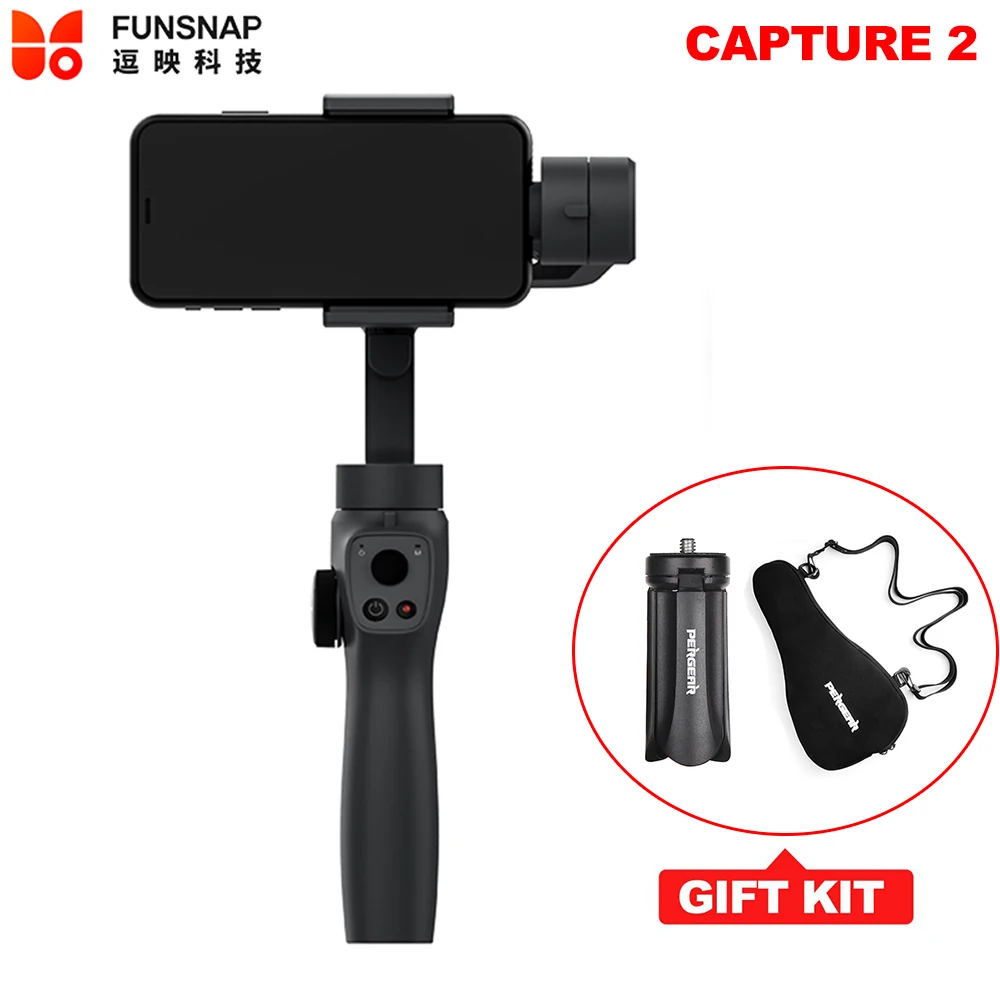 

Funsnap Caputure 2 3-Axis Handheld Smartphone Gimbal Stabilizer for iPhone XS X 8Plus 8 PK Zhiyun Smooth 4 Moza Mini S Feiyutech