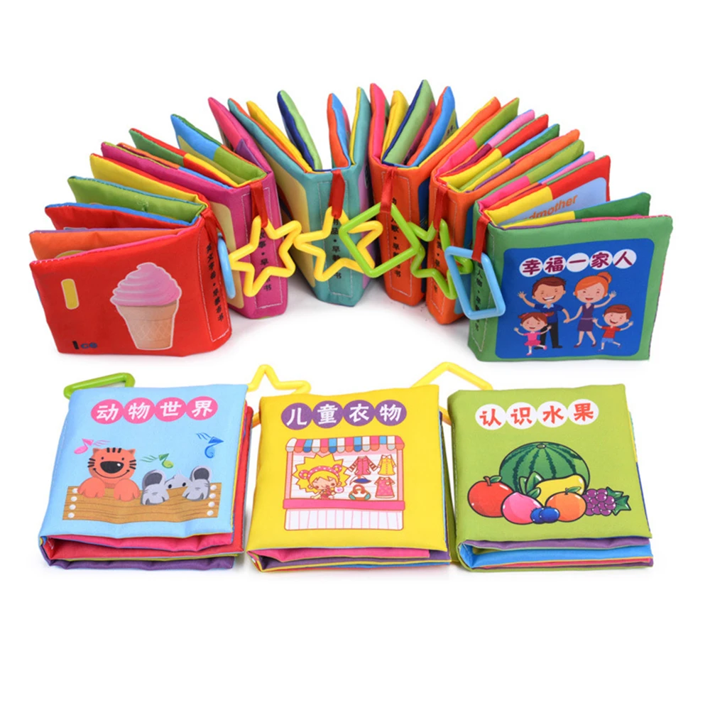 

1 Pcs Baby Soft Toys Animal Embroidered Cloth Book Newborn Early Development Activity Books Baby Kids Gifts
