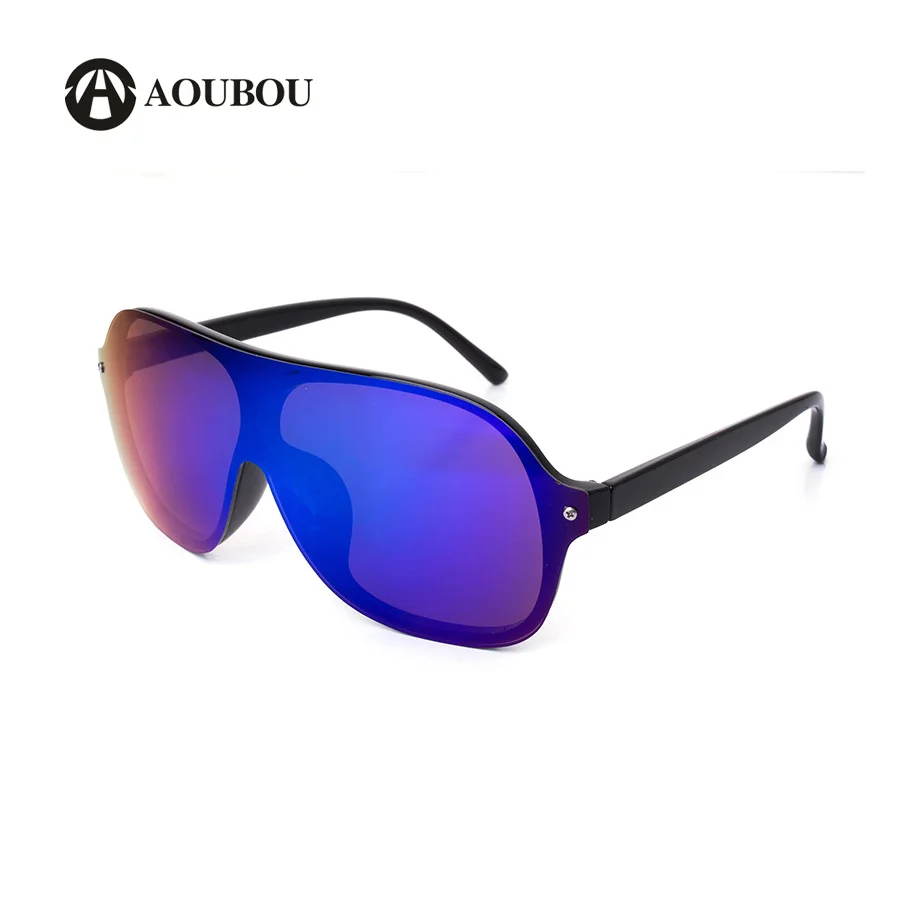 AOUBOU 2018 Retro One Lens Sunglasses Women Men Rimless Rectangle Man