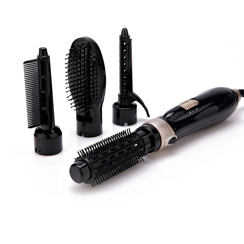 Multifunctional Straight and Roll Hair Styler with 4 Styling Rollers Curlers Magic Hair Comb Wet Brush Dryer Hair Care Styling 2