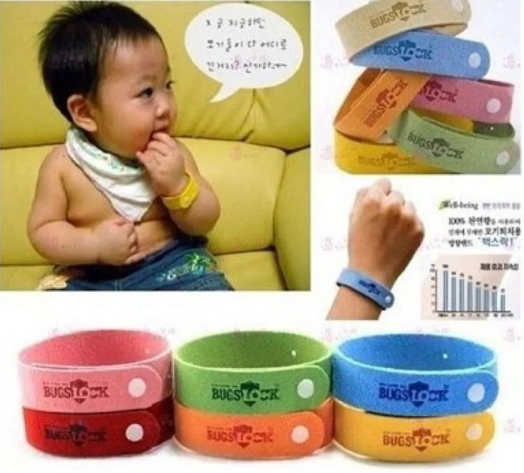 NEW ANTI MOSQUITO BUG REPELLENT WRIST BAND BRACELET, ADJUSTABLE SIZE  Non Toxic Deet Free (2)