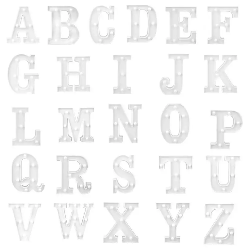 

3D 26 Letter Alphabet LED Marquee Sign Light Indoor Wall Hanging Night Lamp