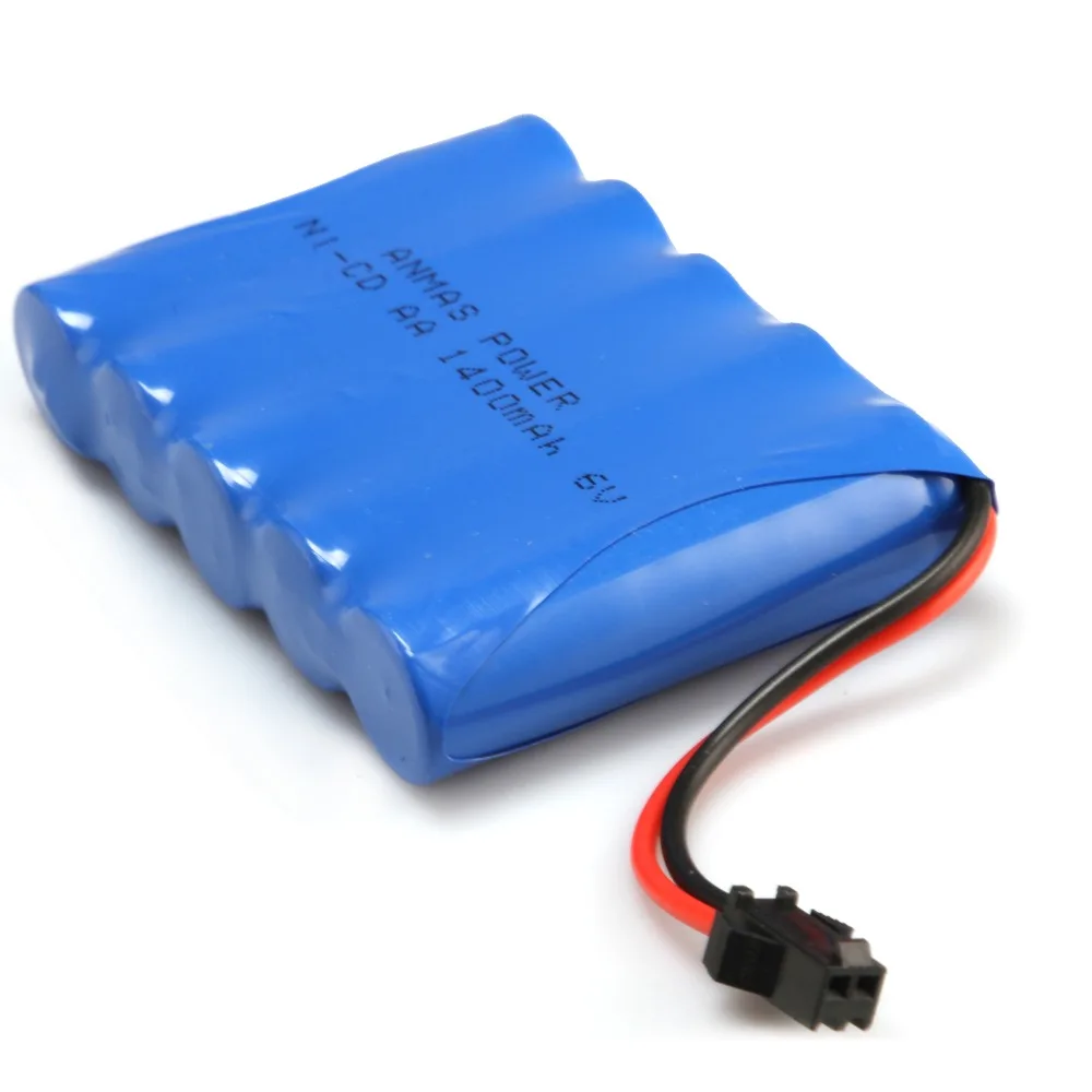 2 шт. AA 6V 1400mAh RC NiCD батарейный блок Ni CD игрушечный автомобиль перезаряжаемый аккумулятор SM 2Pin разъем большой емкости