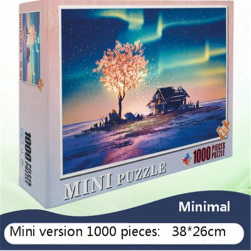 

Mini 1000 pieces of the smallest 3D puzzle difficult wood pulp paper puzzle for adults cute