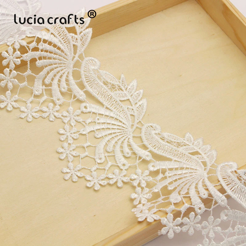 Lucia crafts 1 ярд 9,5 см черно-белая кружевная лента ручной работы кружевная отделка лоскутное материал пошив одежды «сделай сам» Аксессуары N0201