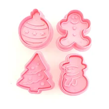 4 шт печенья весенний тычалка помадка торт инструмент Рождественский снеговик дерево пряник человек плесень