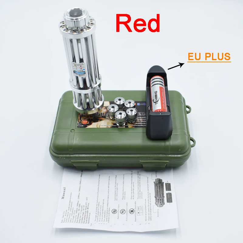 Красный зеленый синий лазерный указатель наружные вечерние высокомощные Лазерное перо-указка лазерный прицел Puntero лазерный указатель сжигание охоты - Цвет: R plastic EU