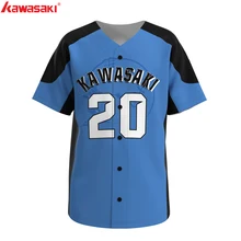 Бренд Kawasaki Пользовательские серый бейсбольный топик Джерси веера из полиэстера дети и взрослые тренировки майка из Джерси Для Софтбола рубашки