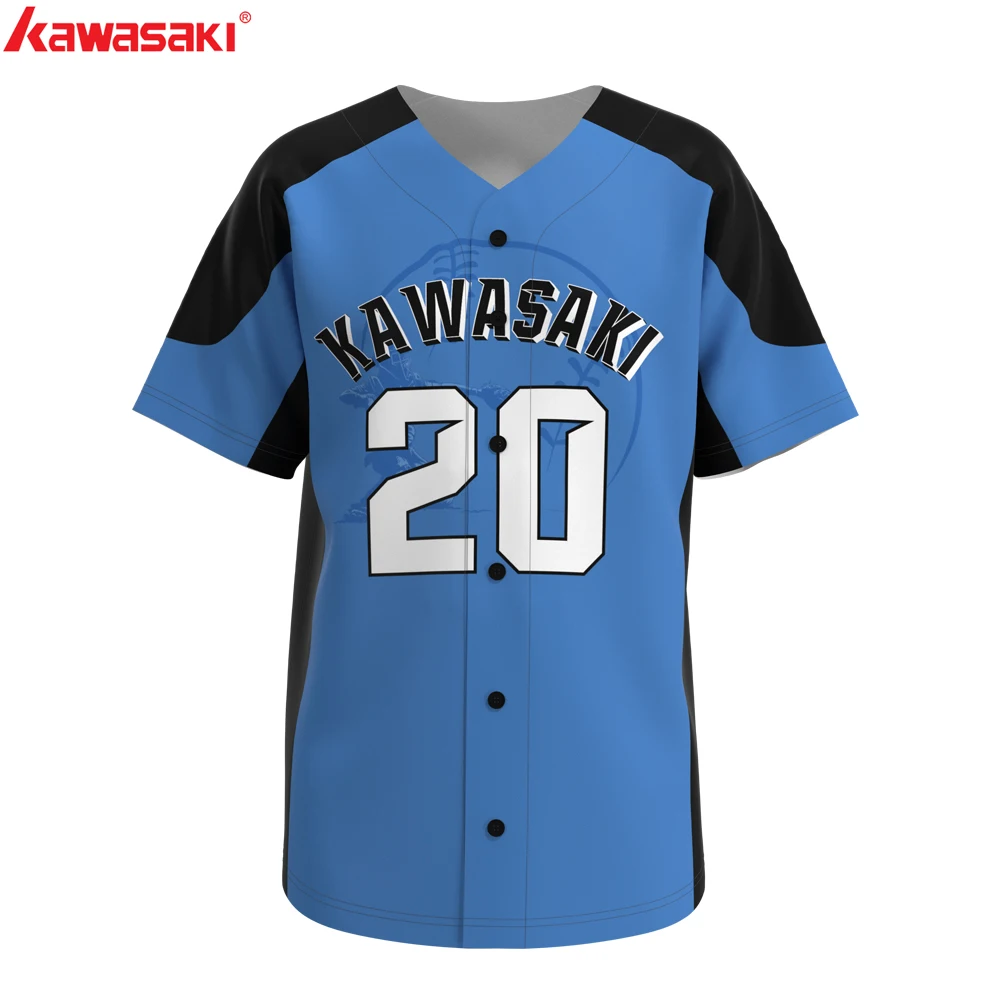 

Kawasaki Brand Original Custom Grey New Baseball Jerseys Top 100%Polyester Fans Kids & Adults Practice Softball Jersey Shirts