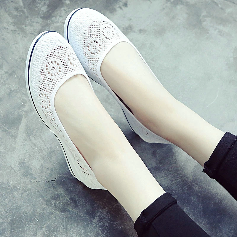

2018 New Canvas nurse shoes Solid Women Platform Casual Shoes Women Flat Bottom feminino Women shoes 437