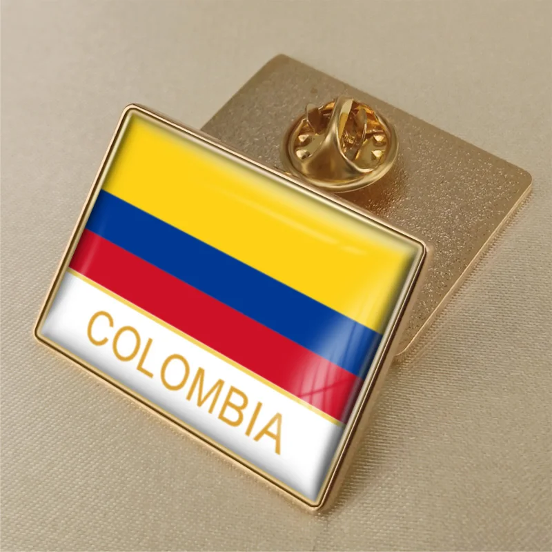 Нагрудные булавки с одним флагом - Окраска металла: Colombia-RL