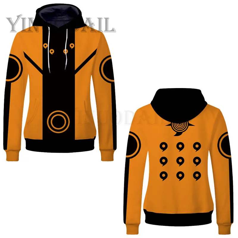2019 Аниме толстовки Наруто унисекс пуловер Harajuku худи Hokage удзумаки Учиха Саске