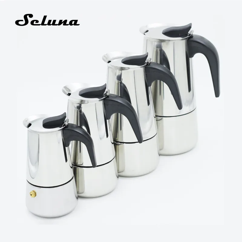 Плита с Moka Кофе горшок Нержавеющая сталь фильтр Итальянская Кофеварка эспрессо