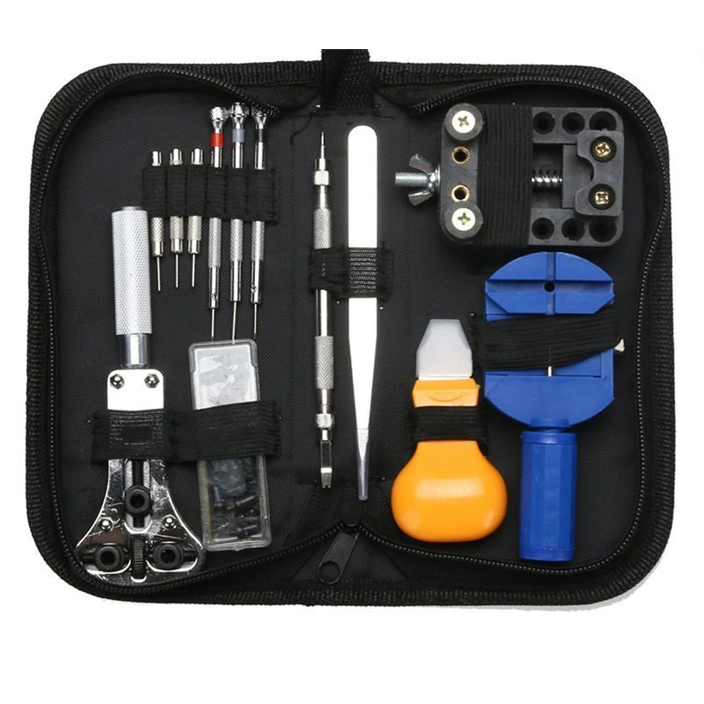 

2019 New Watch Repair Tool Kit Case Opener Remover Screwdriver Spring Bar Watchband Link Pin Wristwatch Repair Tool