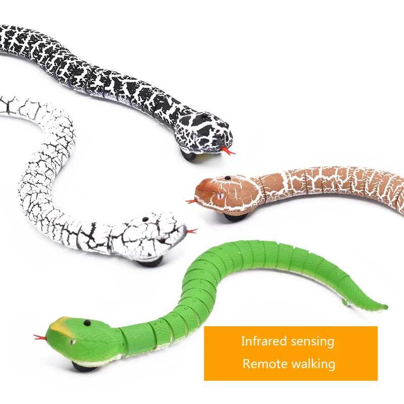 

4pcs/Set Novelty Gadgets Jokes Toys Rattle Machine Remote Control Snake Radio Control Toys For Kids Trick Rattlesnake Animal