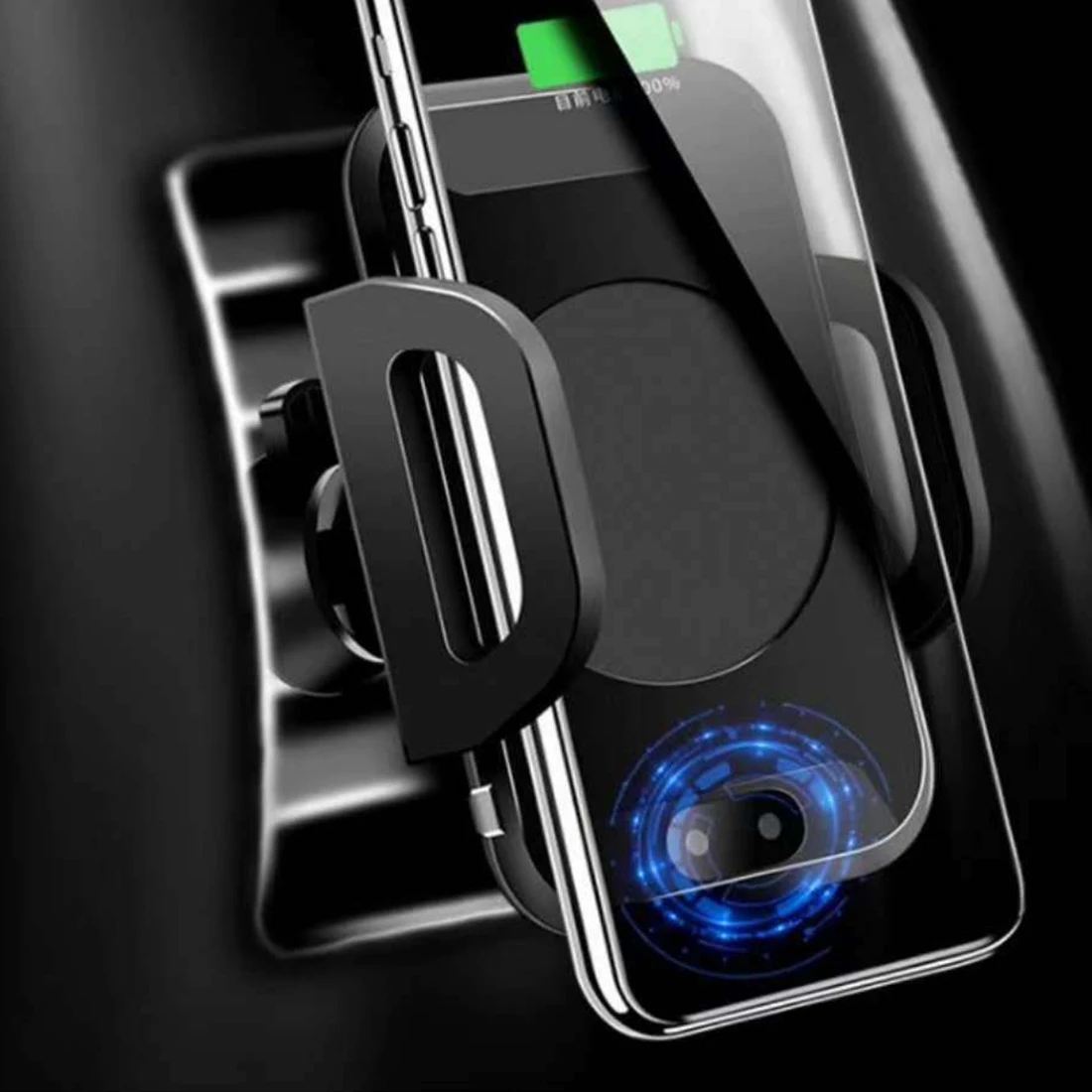 

Etmakit Car Mount Qi Wireless Charger For Mobile Phone Quick Charge Fast Wireless Charging Pad Car Holder Stand